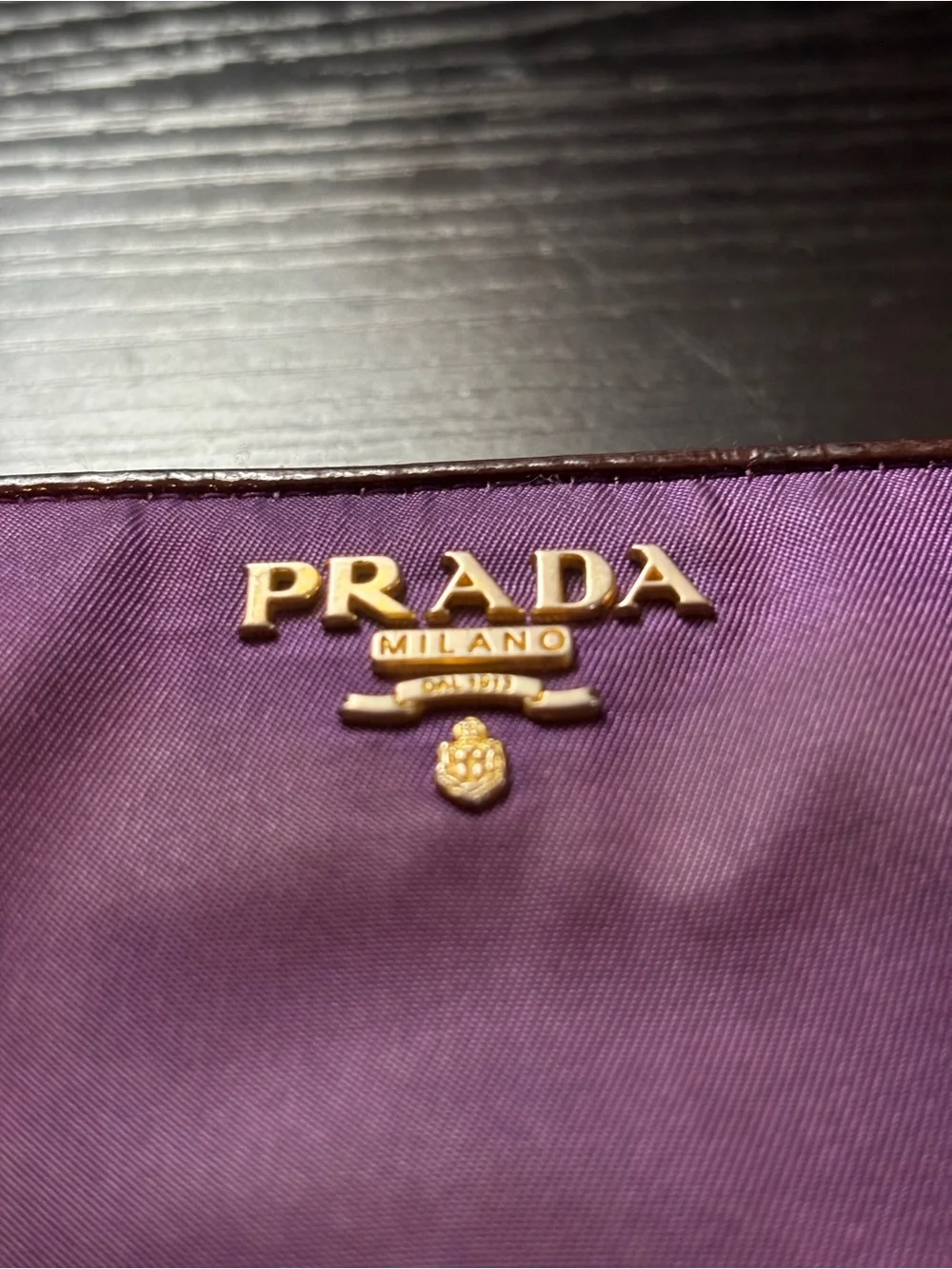 Authentic Prada Tessuto Nylon Zip-Around Long Wallet – Violet/Purple
